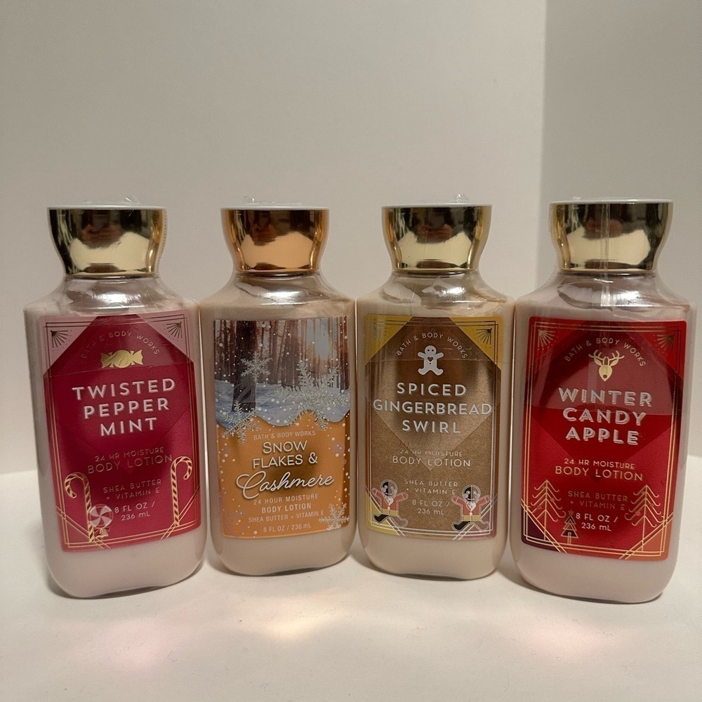Bath and Body Works Collection of Christmas Lotions